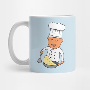 chef cooking and flipping fried rice Mug